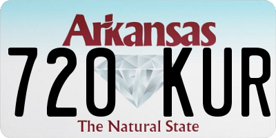 AR license plate 720KUR