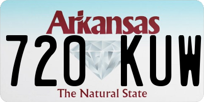 AR license plate 720KUW