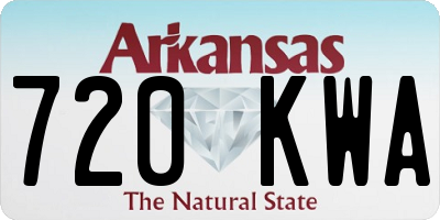 AR license plate 720KWA