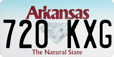 AR license plate 720KXG