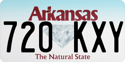 AR license plate 720KXY