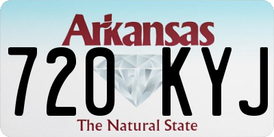 AR license plate 720KYJ