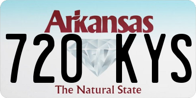 AR license plate 720KYS