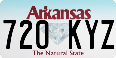 AR license plate 720KYZ