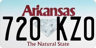 AR license plate 720KZO