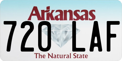 AR license plate 720LAF