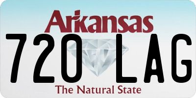 AR license plate 720LAG