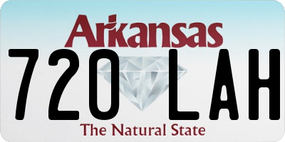 AR license plate 720LAH