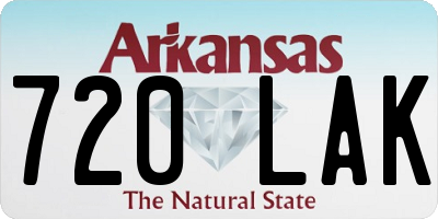 AR license plate 720LAK
