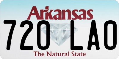 AR license plate 720LAO