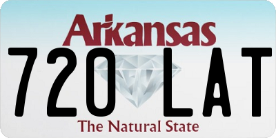 AR license plate 720LAT
