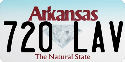 AR license plate 720LAV