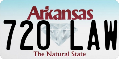 AR license plate 720LAW