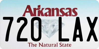 AR license plate 720LAX