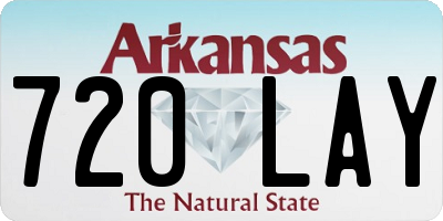 AR license plate 720LAY