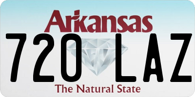 AR license plate 720LAZ