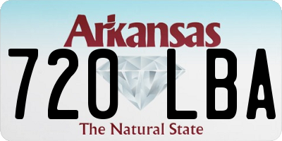 AR license plate 720LBA