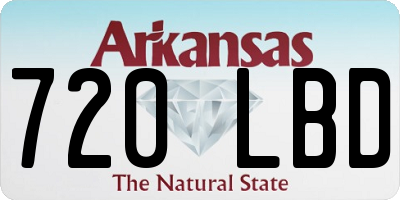 AR license plate 720LBD