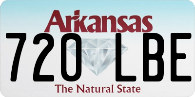 AR license plate 720LBE
