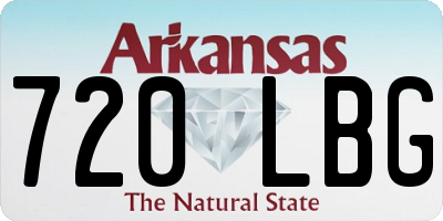 AR license plate 720LBG