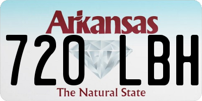 AR license plate 720LBH