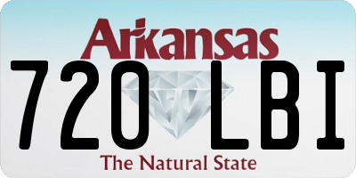 AR license plate 720LBI