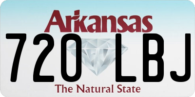 AR license plate 720LBJ