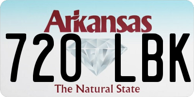 AR license plate 720LBK
