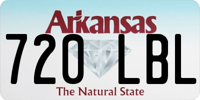 AR license plate 720LBL