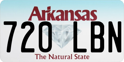 AR license plate 720LBN