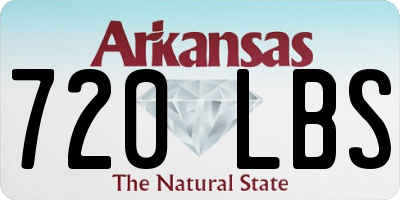 AR license plate 720LBS