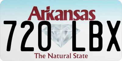 AR license plate 720LBX
