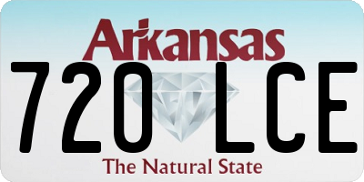 AR license plate 720LCE