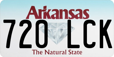 AR license plate 720LCK
