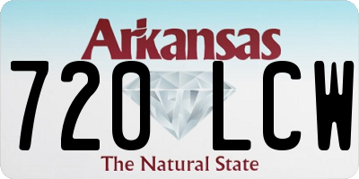 AR license plate 720LCW