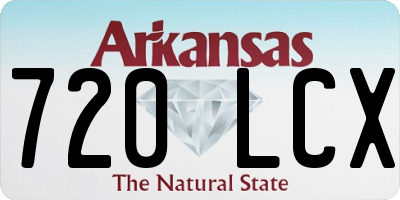 AR license plate 720LCX
