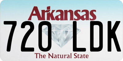 AR license plate 720LDK