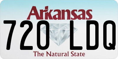 AR license plate 720LDQ