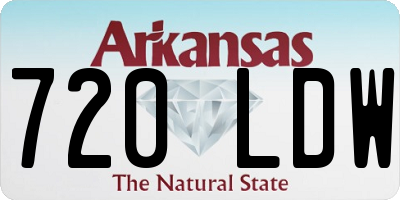 AR license plate 720LDW