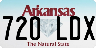 AR license plate 720LDX