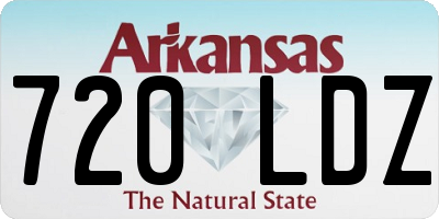 AR license plate 720LDZ