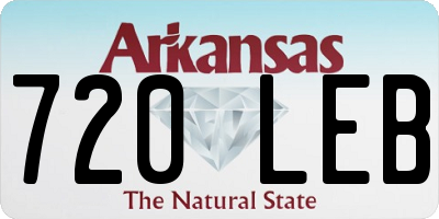 AR license plate 720LEB