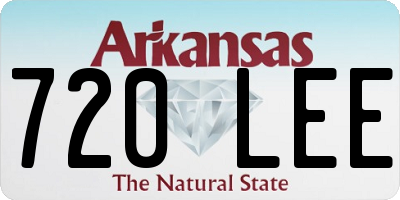 AR license plate 720LEE