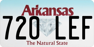 AR license plate 720LEF