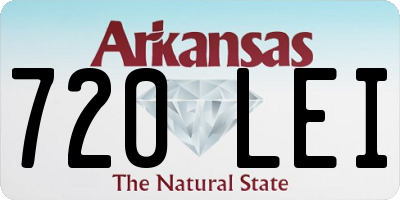AR license plate 720LEI