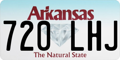 AR license plate 720LHJ