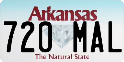 AR license plate 720MAL
