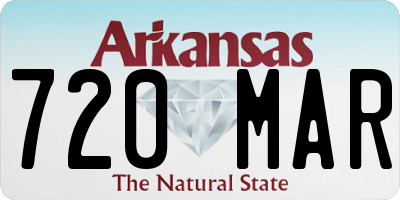 AR license plate 720MAR