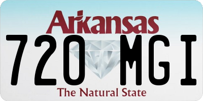 AR license plate 720MGI