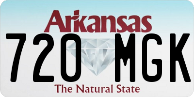 AR license plate 720MGK